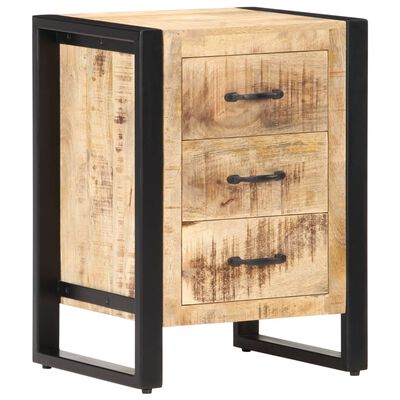 vidaXL Mesita de noche de madera maciza de mango 40x35x55 cm