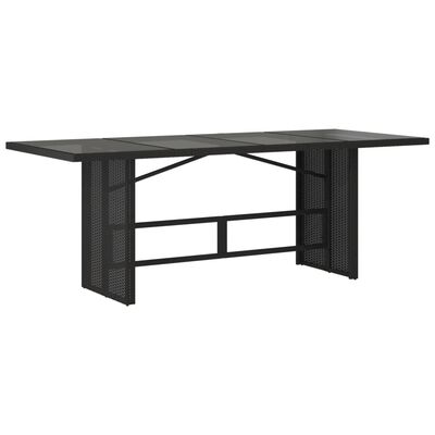 vidaXL Set de comedor de jardín 9 pzas y cojines ratán sintético negro