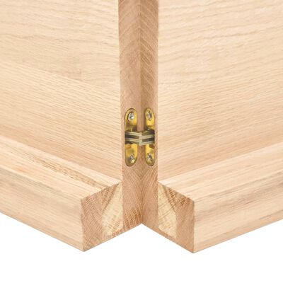 vidaXL Encimera de baño madera maciza sin tratar 140x40x(2-6) cm