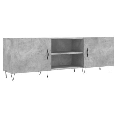 vidaXL Mueble de TV madera de ingeniería gris hormigón 150x30x50 cm