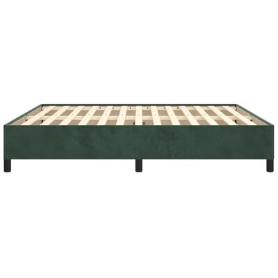 vidaXL Estructura cama sin colchón terciopelo verde oscuro 160x200 cm