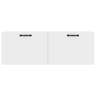 vidaXL Armario pared madera contrachapada blanco brillo 100x36,5x35 cm