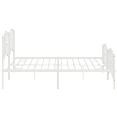 vidaXL Estructura cama sin colchón con estribo metal blanco 193x203 cm