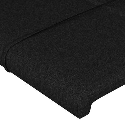 vidaXL Cabeceros 2 unidades de tela negro 80x5x78/88 cm