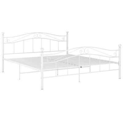 vidaXL Estructura de cama de metal blanca 160x200 cm