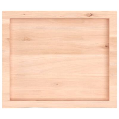 vidaXL Encimera de baño madera maciza sin tratar 60x50x(2-4) cm