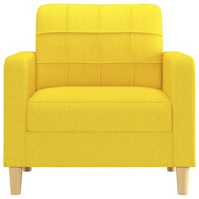 vidaXL Sillón de tela amarillo claro 60 cm