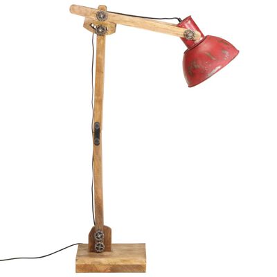 vidaXL Lámpara de pie rojo desgastado 25 W E27 33x25x130-150 cm