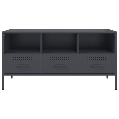 vidaXL Mueble para TV acero gris antracita 100,5x39x50,5 cm