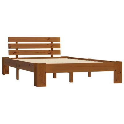 vidaXL Estructura cama sin colchón madera pino marrón miel 120x200 cm