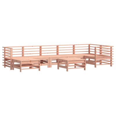 vidaXL Juego de muebles jardín 8 pzas y cojines madera abeto Douglas