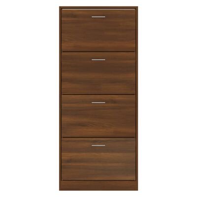 Mueble zapatero madera contrachapada roble Sonoma 63x24x147 cm