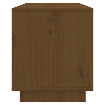 vidaXL Mueble de TV madera maciza de pino marrón miel 74x34x40 cm