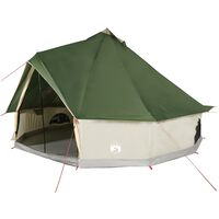 vidaXL Tienda de campaña familiar tipi 10 personas impermeable verde