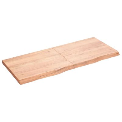 vidaXL Estante pared madera roble tratada marrón claro 120x50x(2-4) cm