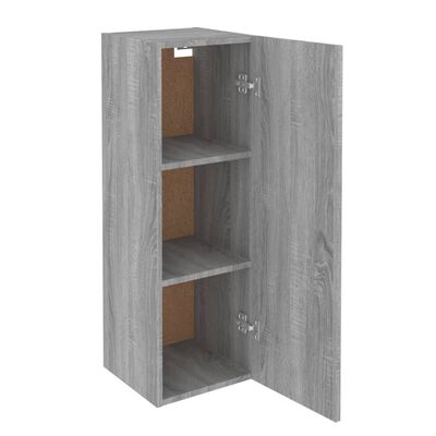 vidaXL Mueble para TV madera de ingeniería gris Sonoma 30,5x30x90 cm