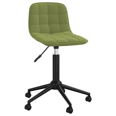 vidaXL Sillas de comedor giratorias 2 uds de terciopelo verde claro