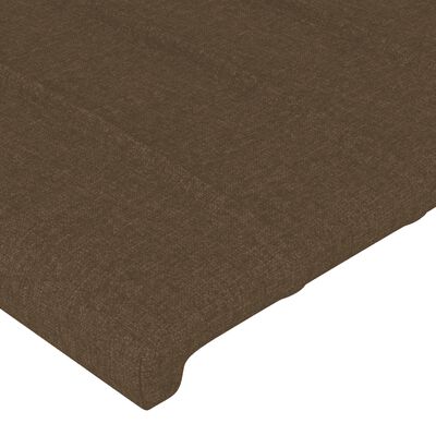 vidaXL Cama box spring con colchón tela marrón oscuro 140x190 cm