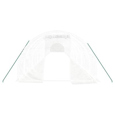 vidaXL Invernadero con estructura de acero blanco 66 m² 22x3x2 m