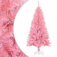 vidaXL Árbol de Navidad artificial con soporte PVC rosa 120 cm