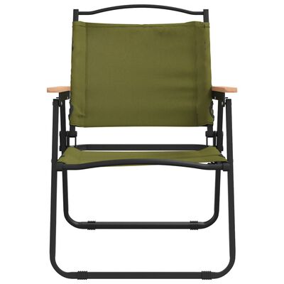 vidaXL Sillas de camping 2 uds tela Oxford verde 54x55x78 cm