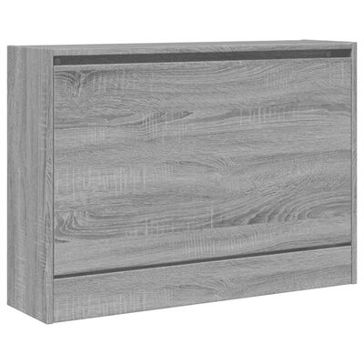 vidaXL Zapatero de madera de ingeniería gris Sonoma 80x21x57 cm