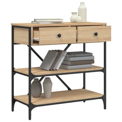 vidaXL Mesa consola madera de ingeniería roble Sonoma 75x34,5x75 cm