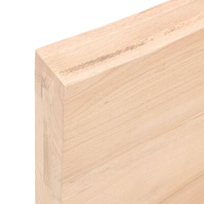 vidaXL Encimera de baño madera maciza sin tratar 220x50x(2-6) cm