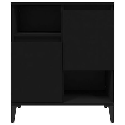 vidaXL Aparadores 2 uds madera contrachapada negro 60x35x70 cm