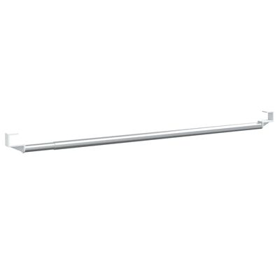 vidaXL Rieles de cortina 2 uds aluminio blanco y plateado 60-105 cm