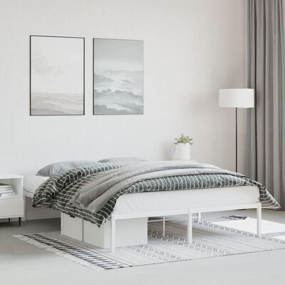 vidaXL Estructura de cama de metal blanca 150x200 cm