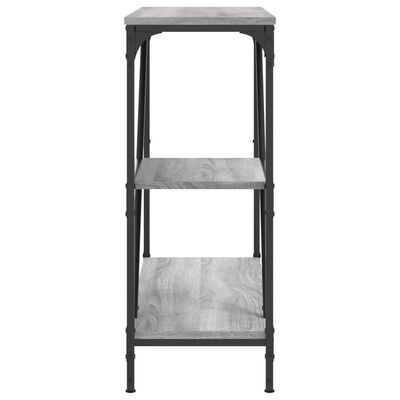 vidaXL Mesa consola madera de ingeniería gris Sonoma 88,5x30x75 cm