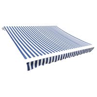 vidaXL Toldo de lona azul y blanco 4x3 m (sin estructura)