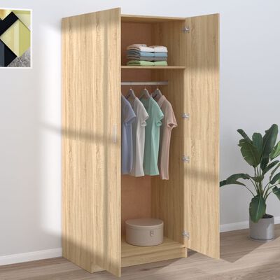 vidaXL Armario de madera contrachapada roble Sonoma 80x52x180 cm