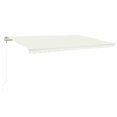 vidaXL Toldo automático con LED sensor de viento crema 500x350 cm