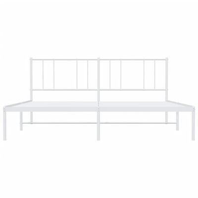 vidaXL Estructura cama sin colchón con cabecero metal blanco 183x213cm