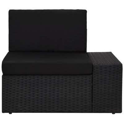 vidaXL Set de muebles de jardín 5 pzas ratán sintético y cojines negro