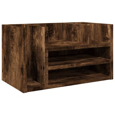 vidaXL Organizador escritorio madera roble ahumado 44,5x24x25 cm