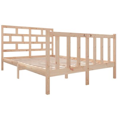 vidaXL Estructura de cama madera maciza de pino 120x190 cm