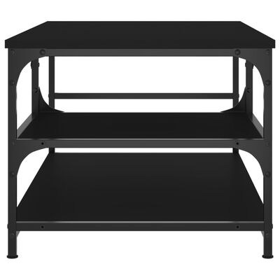 vidaXL Mesa de centro madera de ingeniería negro 90x49x40 cm