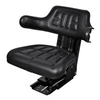 vidaXL Asiento de tractor con suspensión negro