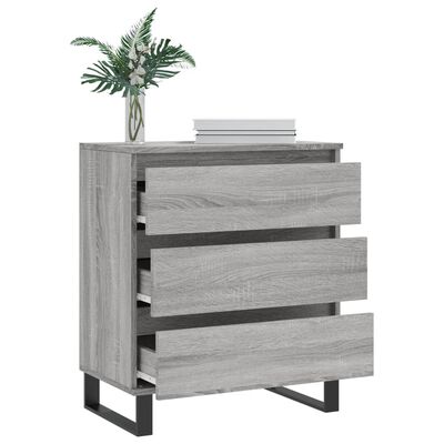 vidaXL Aparador de madera contrachapada gris Sonoma 60x35x70 cm