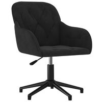 vidaXL Silla de oficina giratoria de terciopelo negro