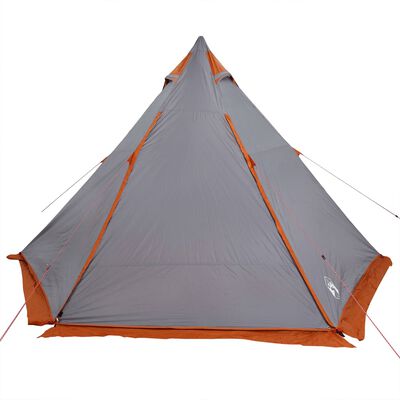 vidaXL Tienda de campaña familiar tipi 6 personas impermeable gris