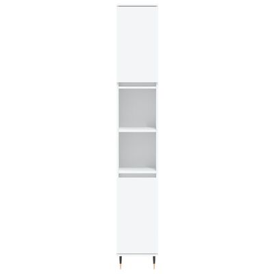 vidaXL Juego de muebles de baño 3 pzas madera contrachapada blanco