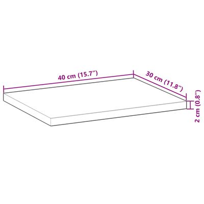 vidaXL Estantes flotantes 3 uds madera acacia acabado aceite 40x30x2cm