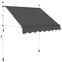 vidaXL Toldo retráctil de funcionamiento manual antracita 150 cm