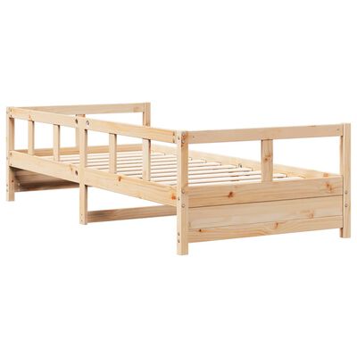 vidaXL Sofá cama madera maciza de pino natural 80x200 cm