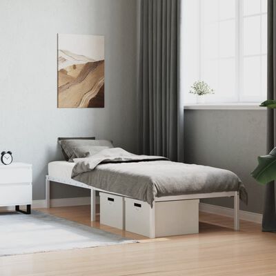 vidaXL Estructura de cama de metal blanco 80x200 cm