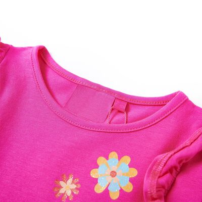 Camiseta infantil de manga larga rosa oscuro 104